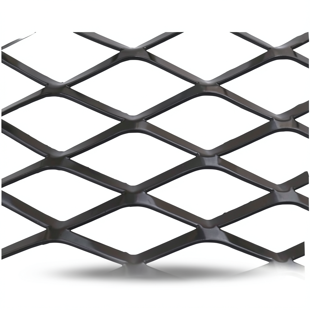 Hot Rolled Black Steel Expanded Metal Mesh Thickness 2.3 mm Width 2.44 m Length 1 m