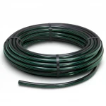 HDPE Plastic Coil Pipe  Nominal Pressure 4 Bar [PE 80] OD 90 mm  SDR 41  Color Black with Green Stripes | Almona Factory