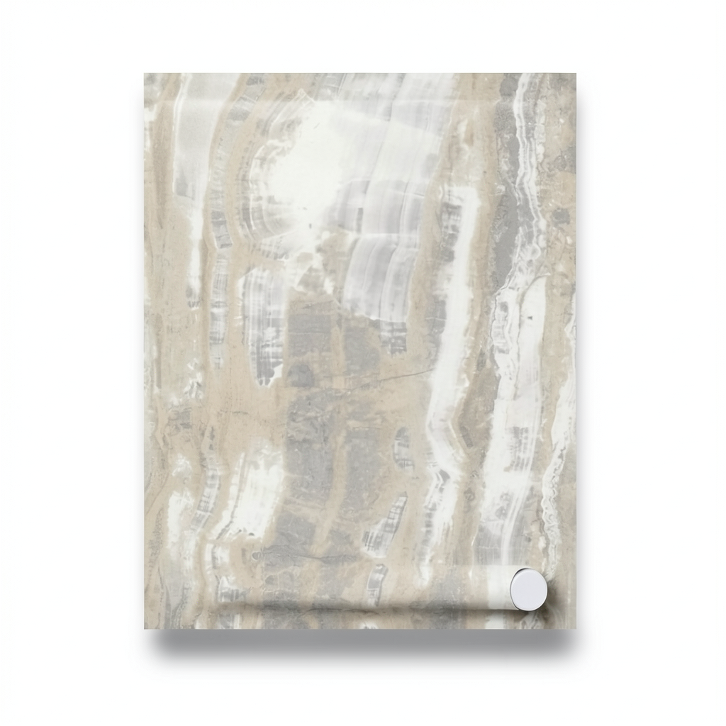 Marble Wallpaper Beige Color 10m x 1.06m, Model 84637