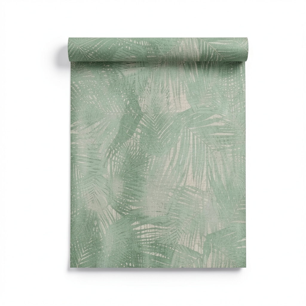 Italian Wallpaper 10m x 0.73m Green, Model 44855