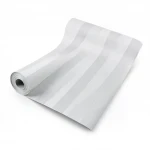 Striped wallpaper, light gray color, length 10 m, width 0.53 m, model 440225 