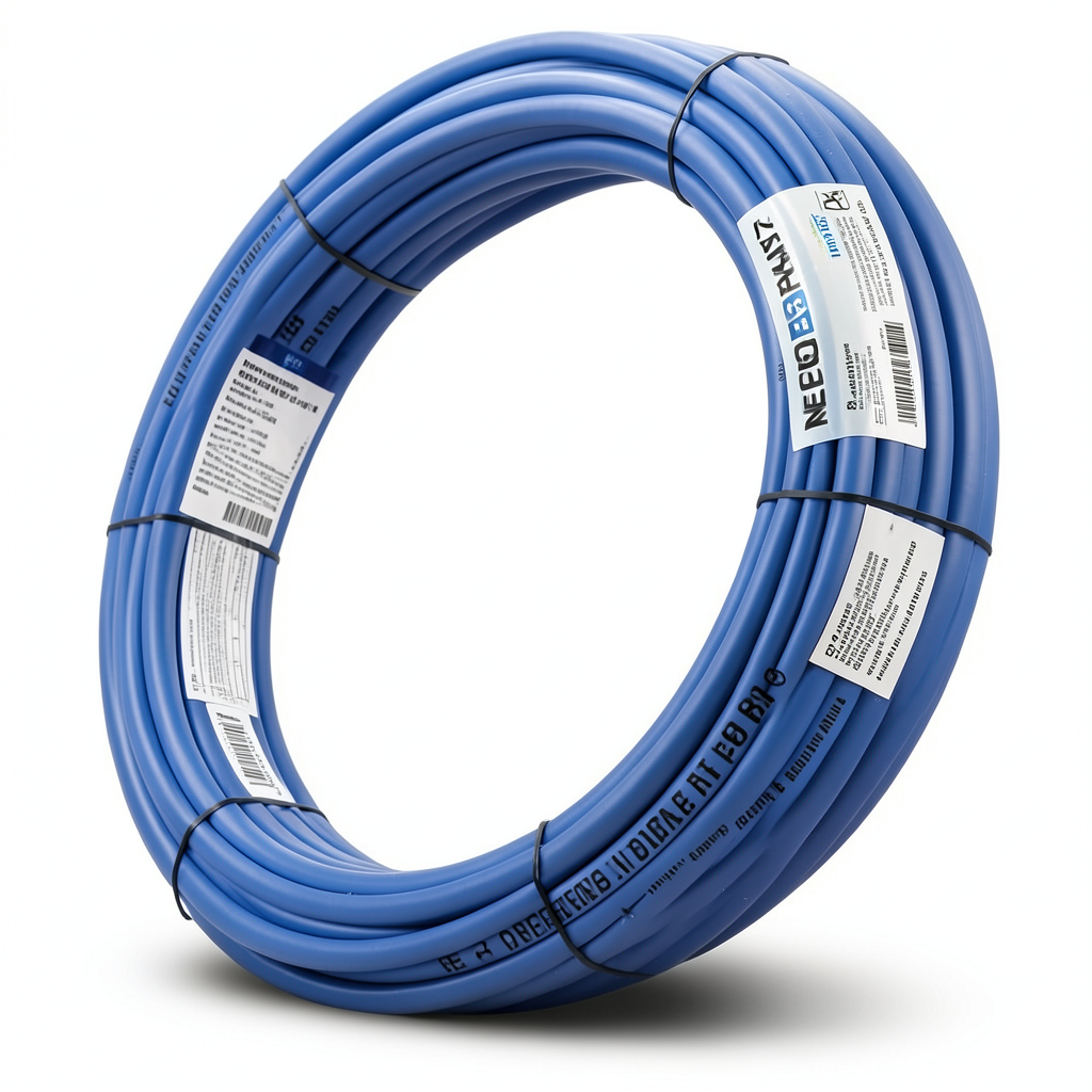 HDPE Pipes PE 80 Pressure 8 Bar Outside Diameter 50 mm Thickness 3 mm Blue | NEPROPLAST