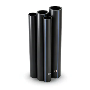 مواسير HDPE PE 80 ضغط 8 بار قطر خارجي 250 مم سمك 14.8 مم لون اسود | نيبروبلاست