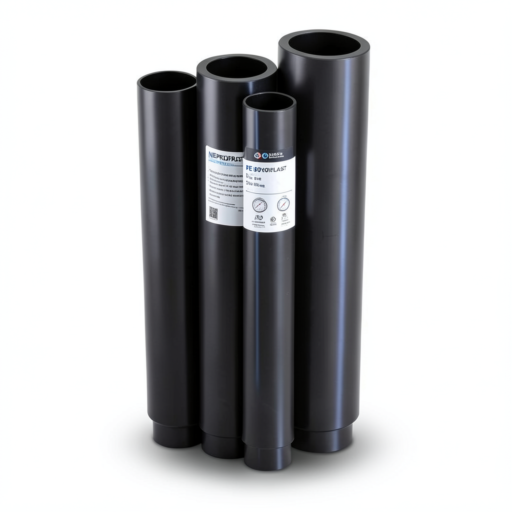 مواسير HDPE PE 80 ضغط 8 بار قطر خارجي 400 مم سمك 23.7 مم لون أسود | نيبروبلاست