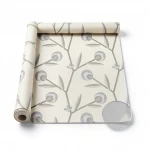 German floral wall Covering, size 10 m x 0.53 m, light beige color, model 440300 