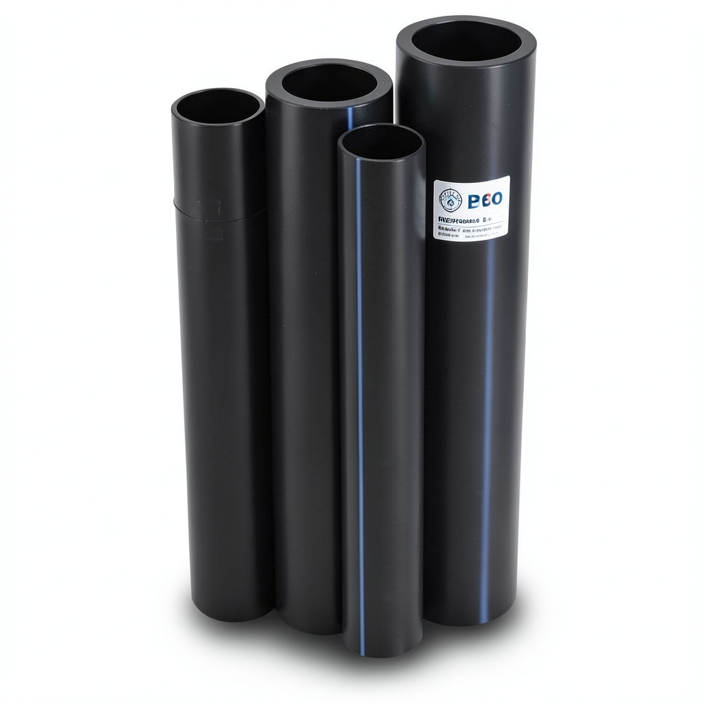 مواسير HDPE PE 80 ضغط 8 بار قطر خارجي 500 مم سمك 29.7 مم لون أسود | نيبروبلاست