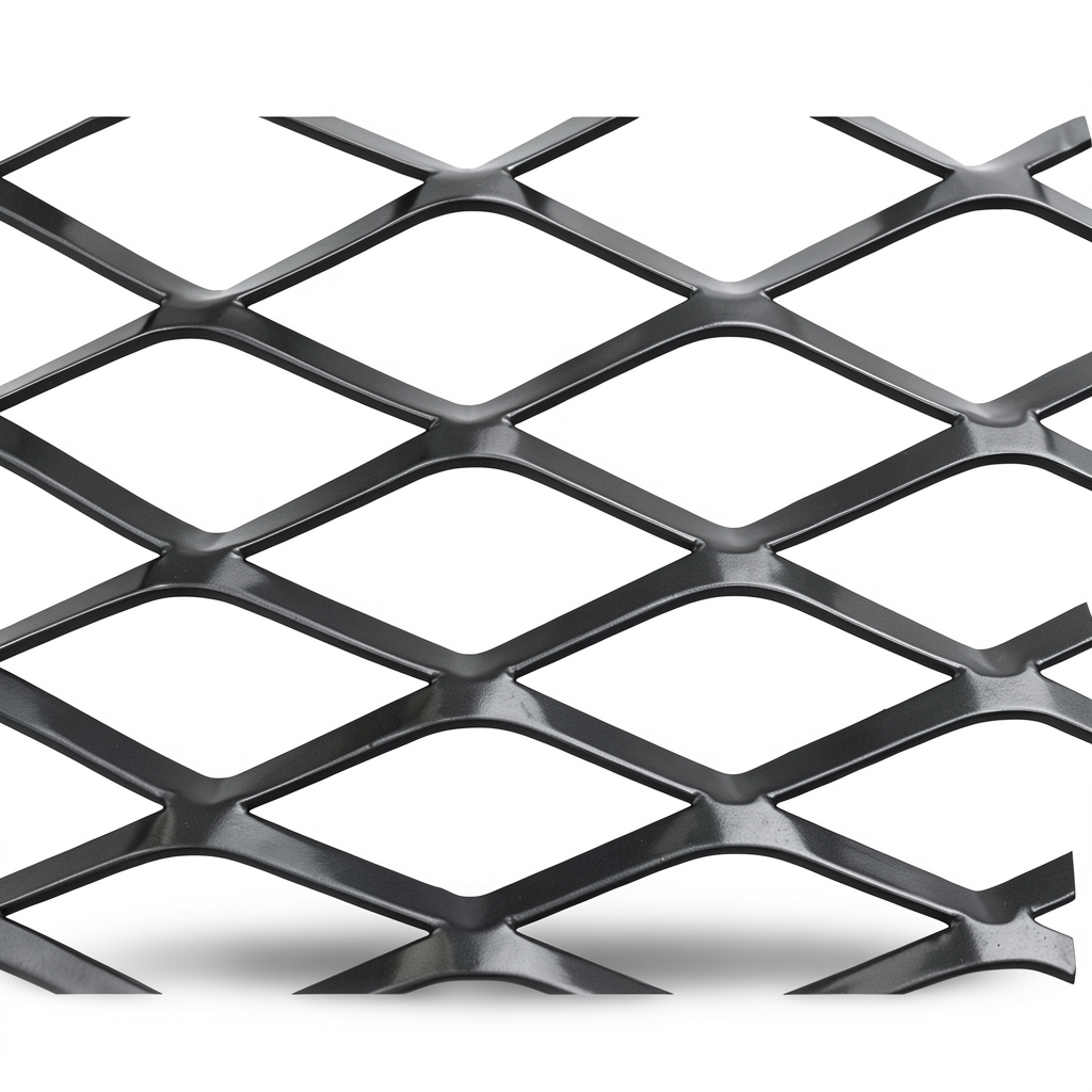 Hot Rolled Black Steel Expanded Metal Mesh Thickness 1.2 mm Width 2.44 m Length 3 m