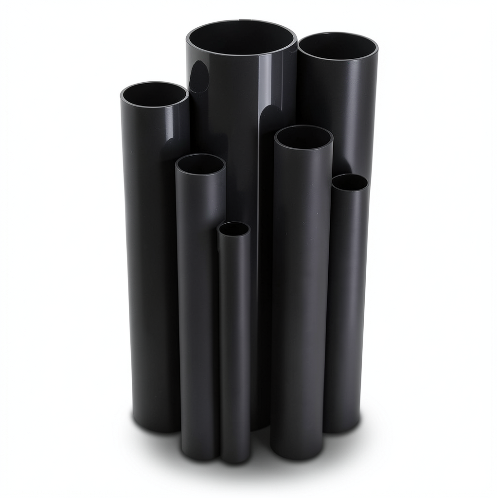 مواسير UPVC ضغط اسمي 26 بار قطر خارجي 26.6 مم سمك 2.9 مم لون اسود
