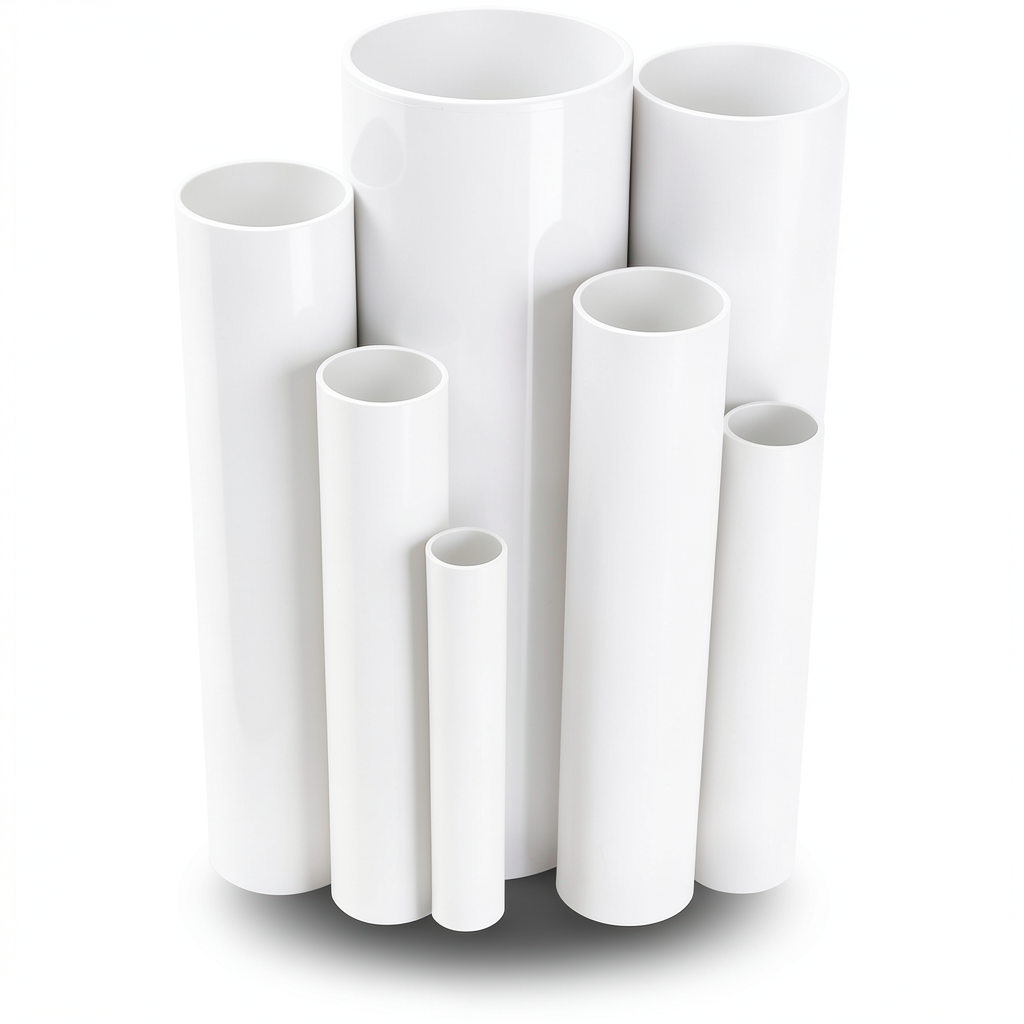 مواسير UPVC مقاس ½ 1 إنش سمك 2.3 مم لون أبيض
