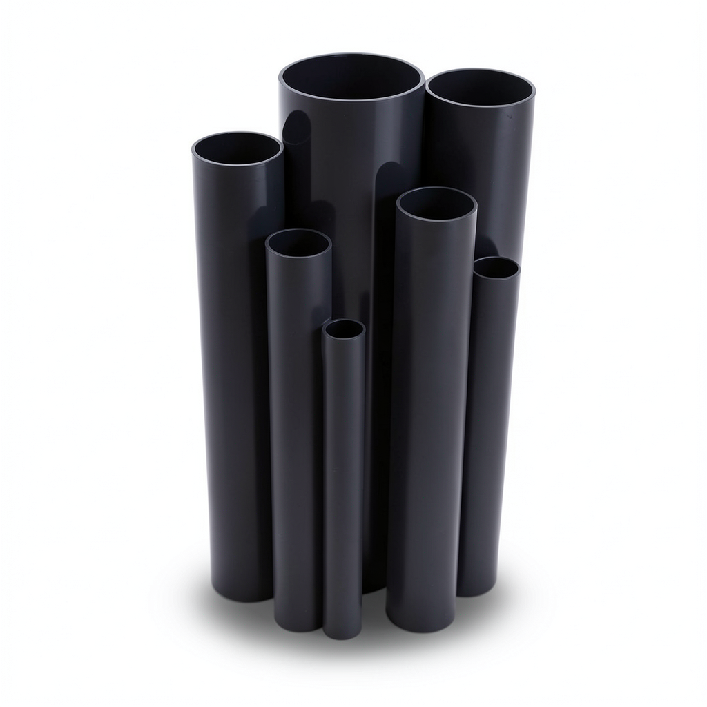 مواسير UPVC ضغط اسمي 15 بار قطر خارجي 42.4 مم سمك 3.2 مم لون اسود