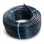 لفة أنابيب HDPE ضغط  10 بار [PE 100] قطر خارجي 125 مم  SDR 17  لون اسود مع خط ازرق | مصنع المنى