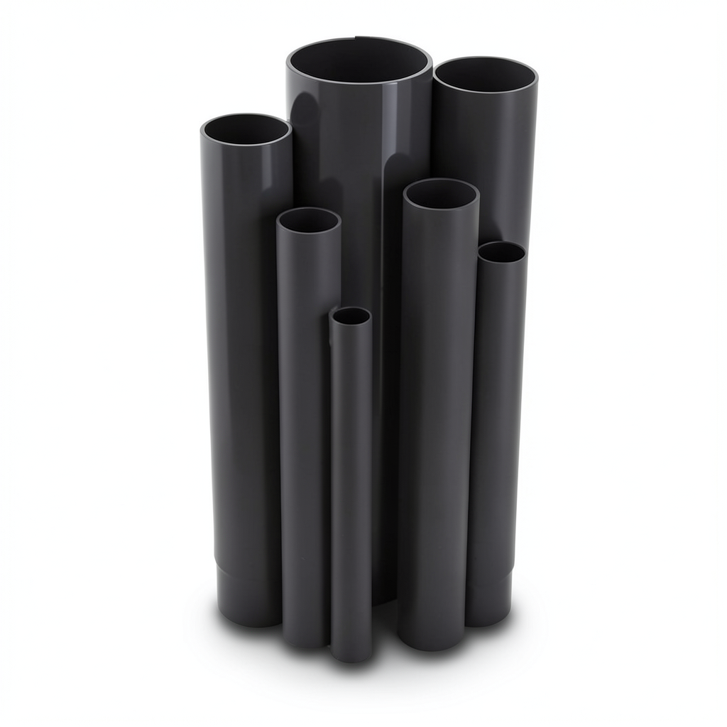 مواسير UPVC ضغط 36 بار قطر خارجي 26.6 مم سمك 3.9 مم لون اسود