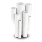 مواسير UPVC مقاس ½ 1 إنش سمك 3.68 مم لون أبيض