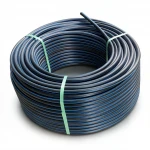 لفة أنابيب بلاستيك HDPE ضغط  10 بار [PE 100] قطر خارجي 160 مم  SDR 17  لون اسود مع خط ازرق | مصنع المنى