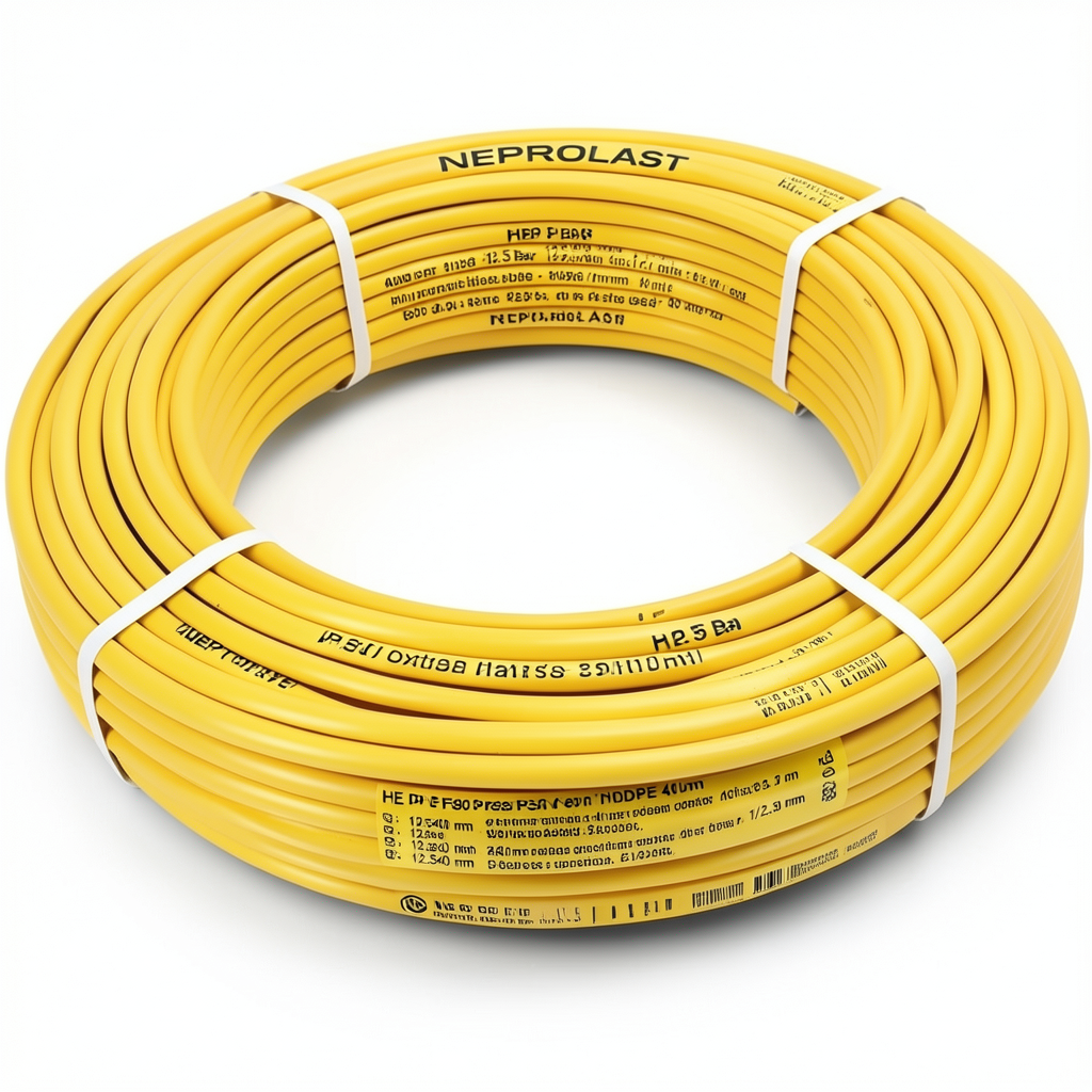أنابيب HDPE PE 80 ضغط 12.5 بار قطر خارجي 40 مم سمك 3.7 مم لون أصفر | نيبروبلاست