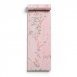 Italian wall decoration, size 10m x 1.06m, pink color, model 3020