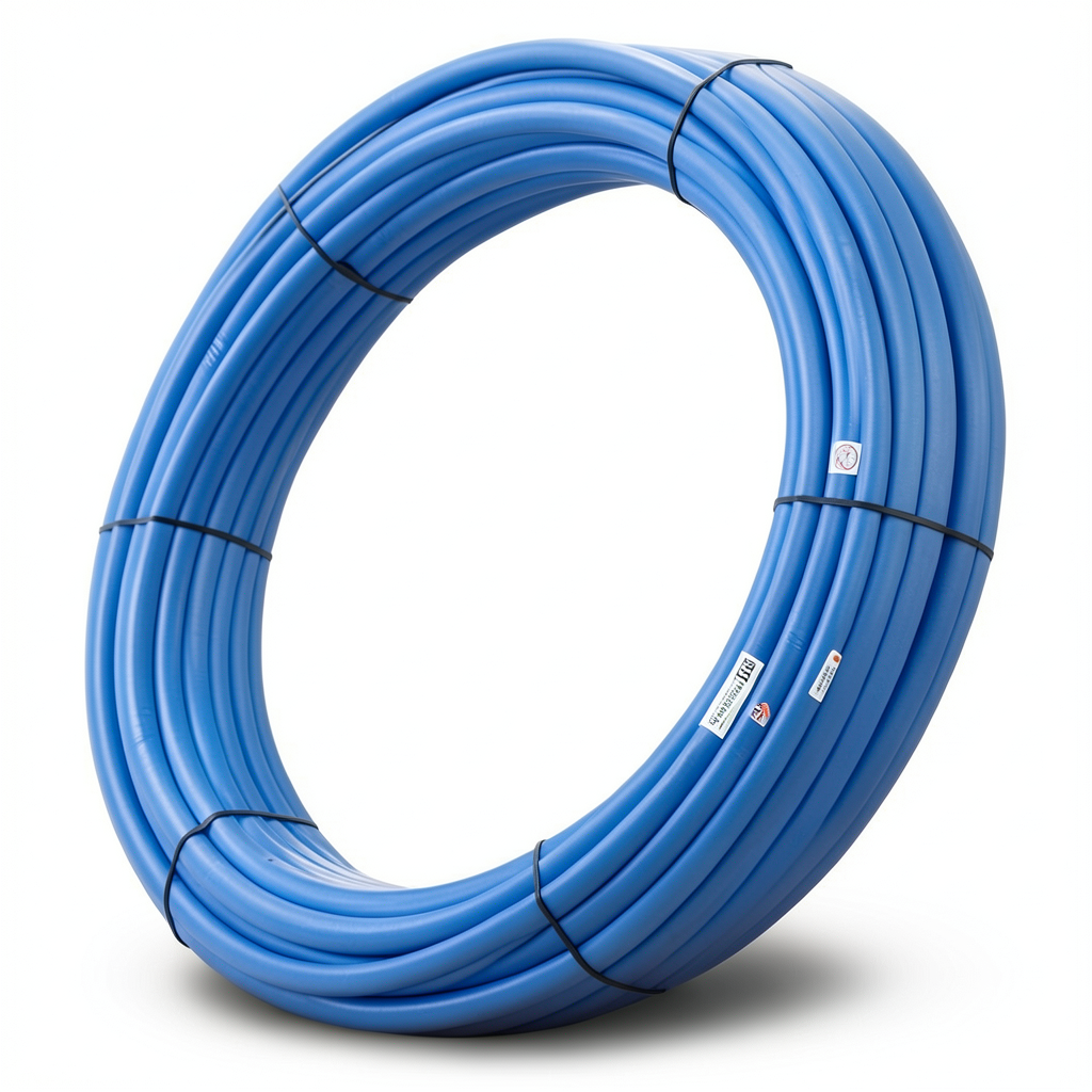 أنابيب HDPE نيبروبلاست PE 80 ضغط 8 بار قطر خارجي 125 مم سمك 7.4 مم لون ازرق | نيبروبلاست