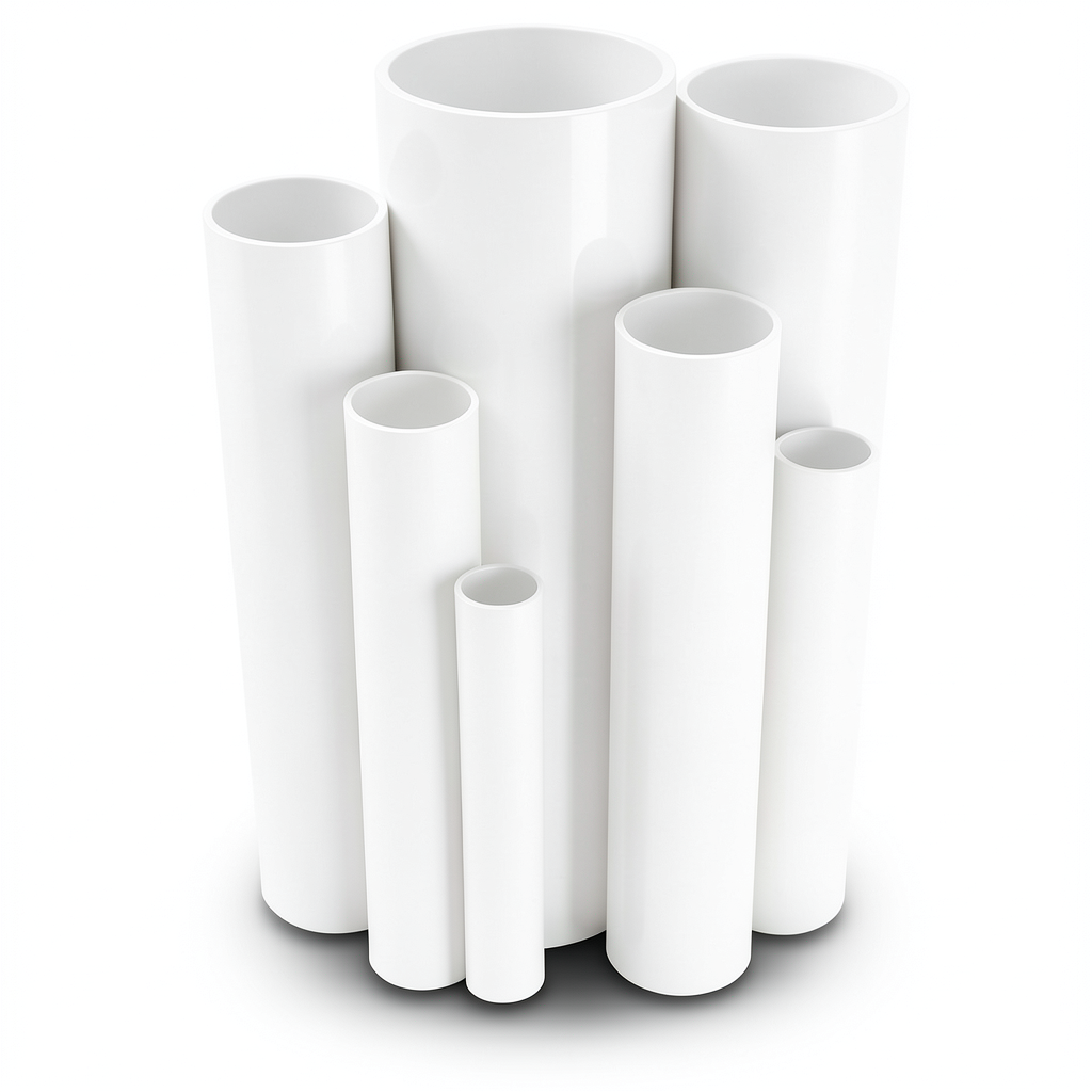 مواسير UPVC ضغط 20 بار قطر خارجي 42.4 مم سمك 4.2 مم لون أبيض