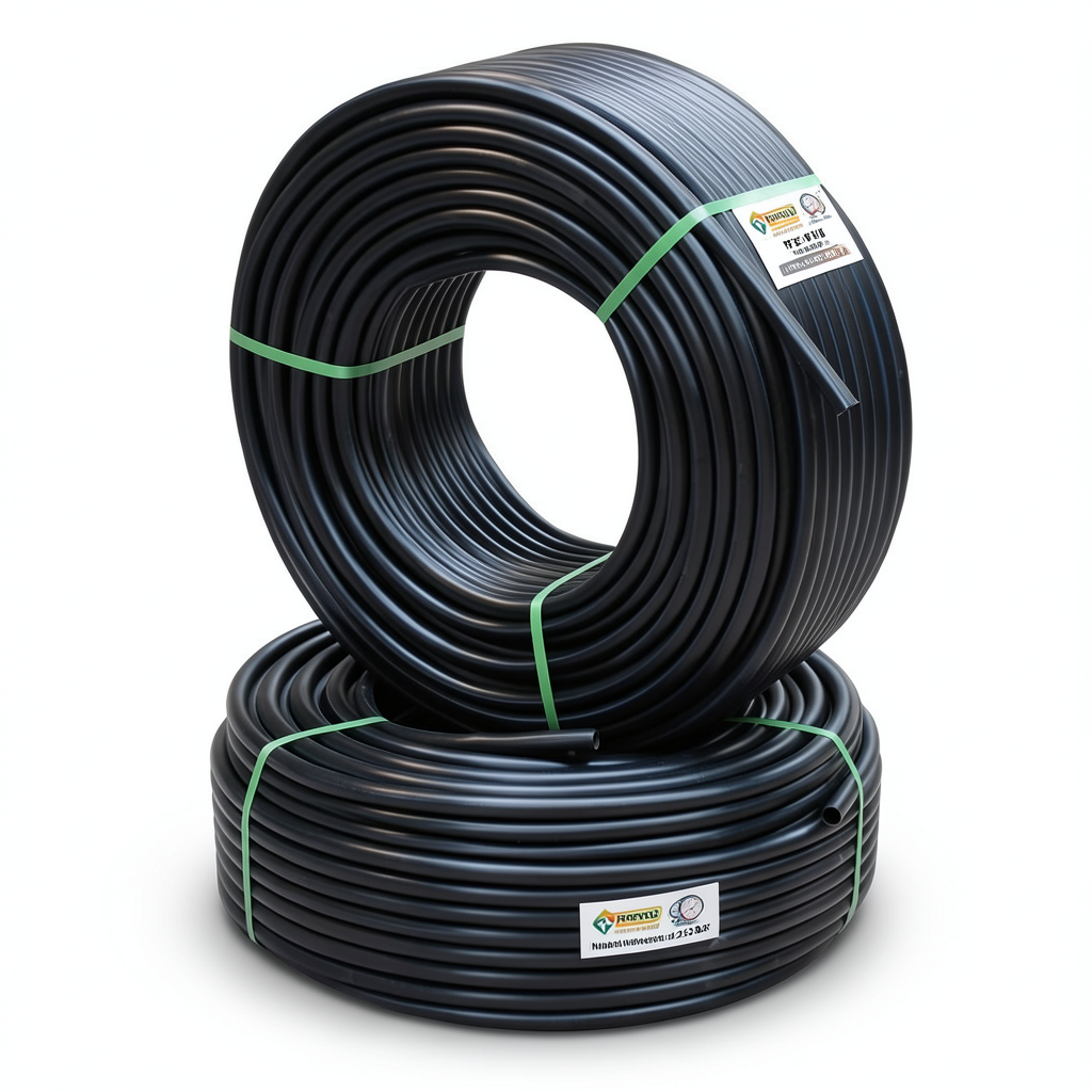 أنابيب HDPE PE 80 ضغط اسمي 12.5 بار قطر خارجي 20 مم سمك 1.9 مم أسود | نيبروبلاست