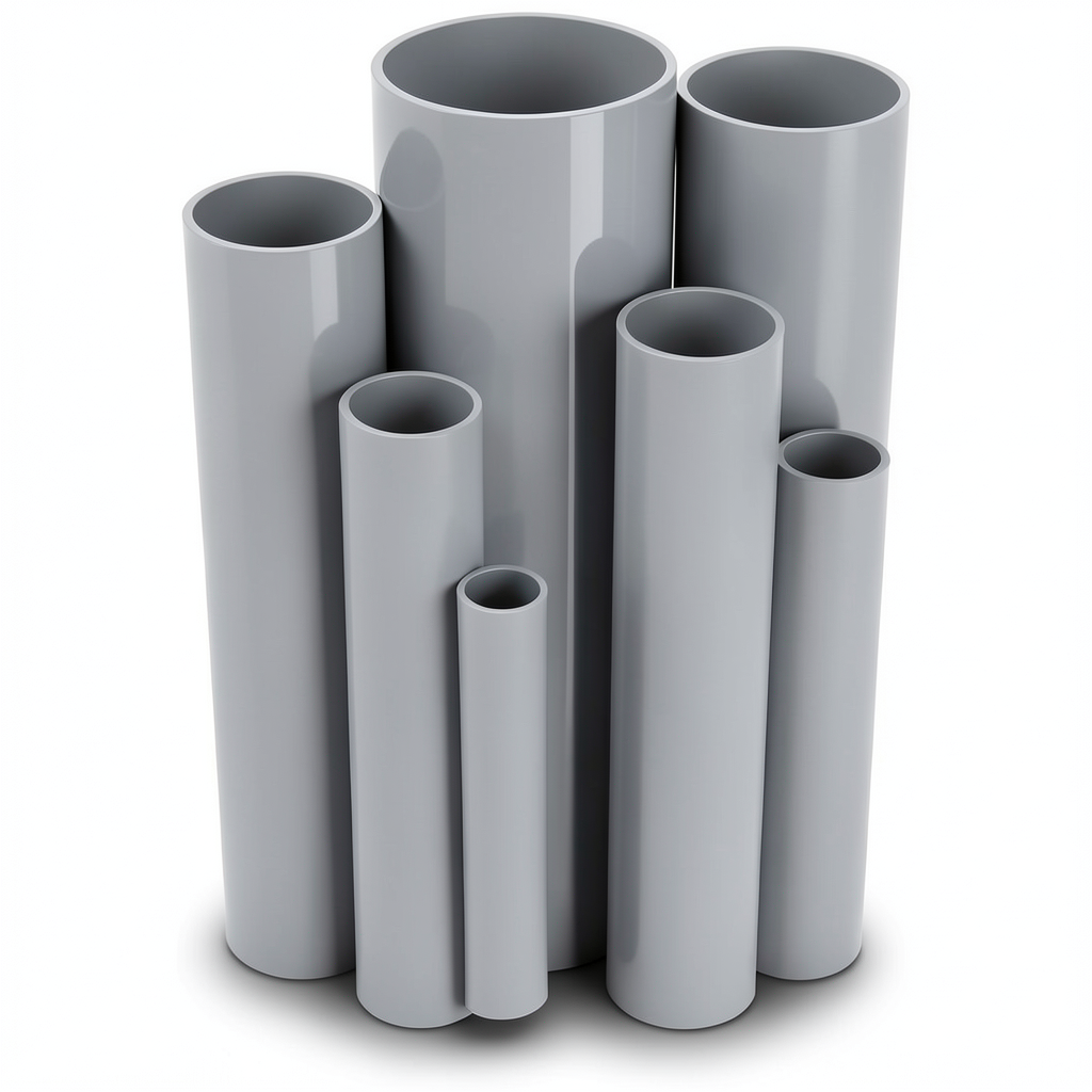 مواسير UPVC مقاس 32 مم سمك 1.8 مم لون رمادي