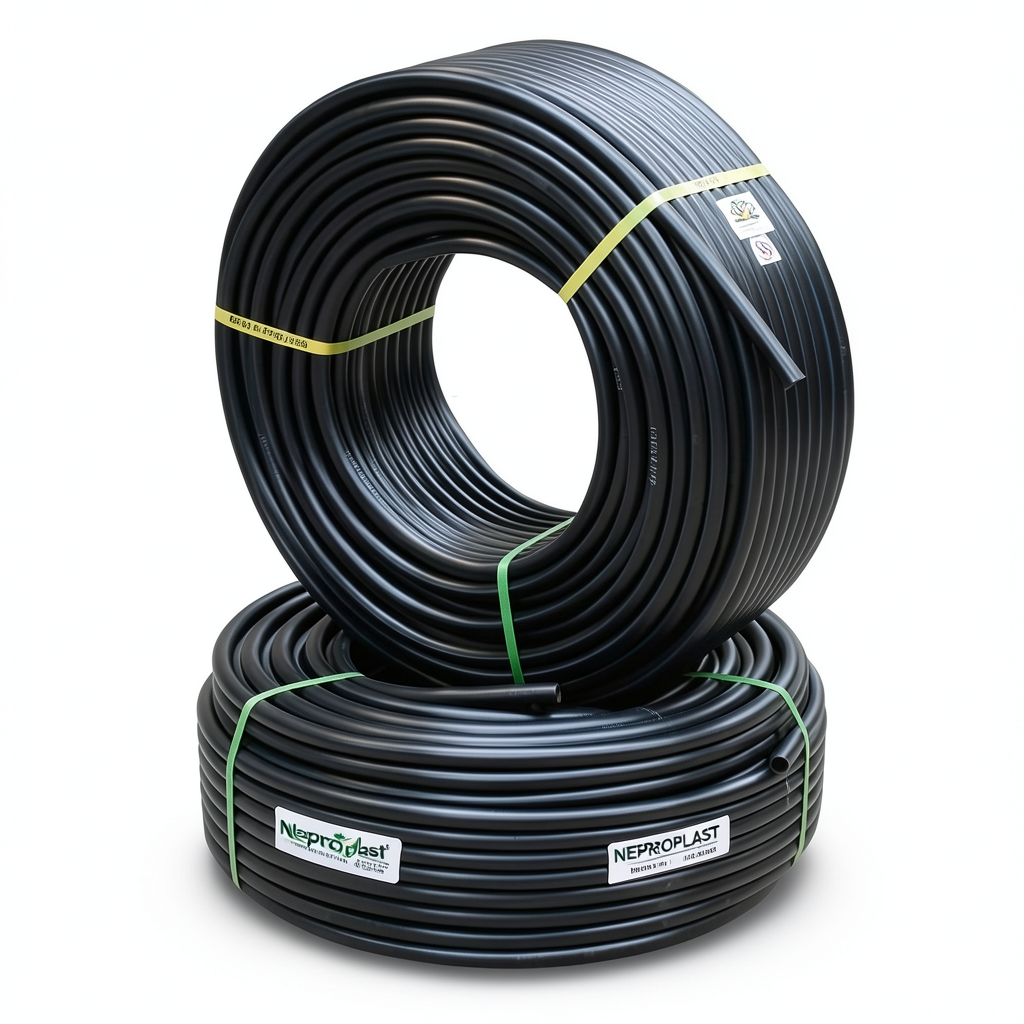 Neproplast HDPE Pipes PE 80 Pressure 12.5 Bar Diameter 25 mm Thickness 2.3 mm Black | NEPROPLAST