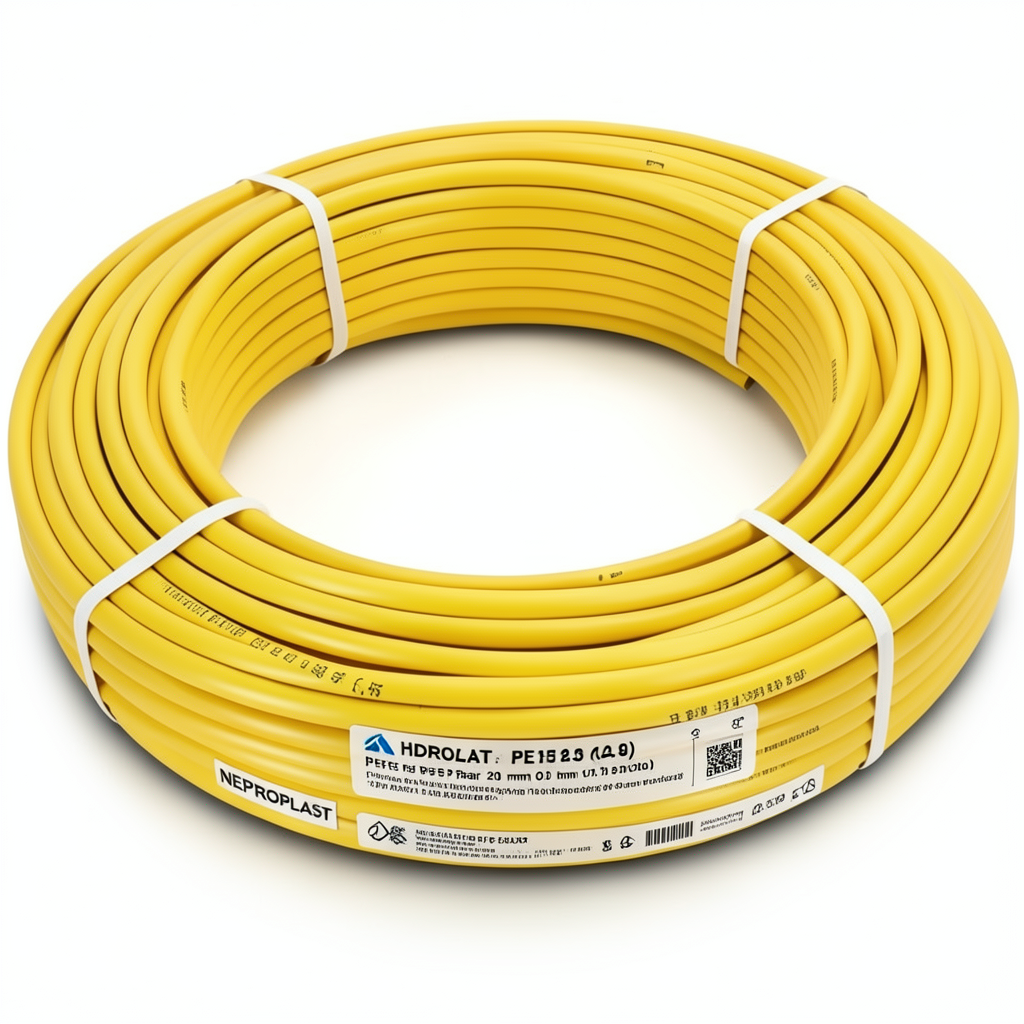 HDPE Pipes PE 80 12.5 Bar 20 mm OD 1.9 mm Thickness Yellow | NEPROPLAST