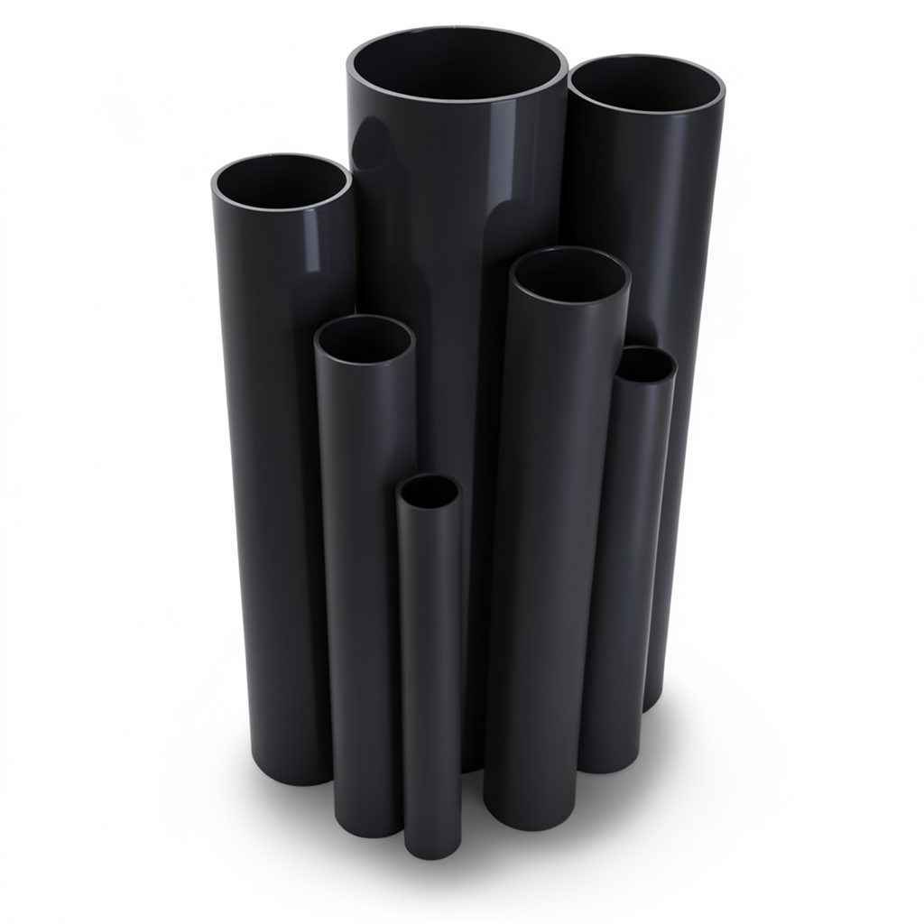 مواسير UPVC مقاس ¼ 1 إنش سمك 1.8 مم لون أسود