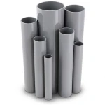 مواسير UPVC مقاس 2 إنش سمك 2.4 مم لون رمادي