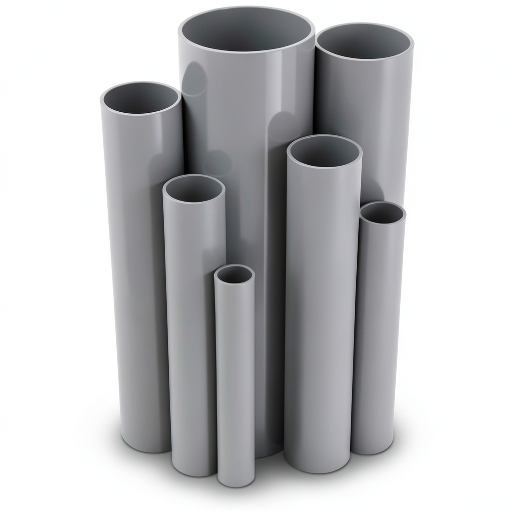 UPVC Pipes 2 Inch Size Thickness 2.4 mm Gray Color