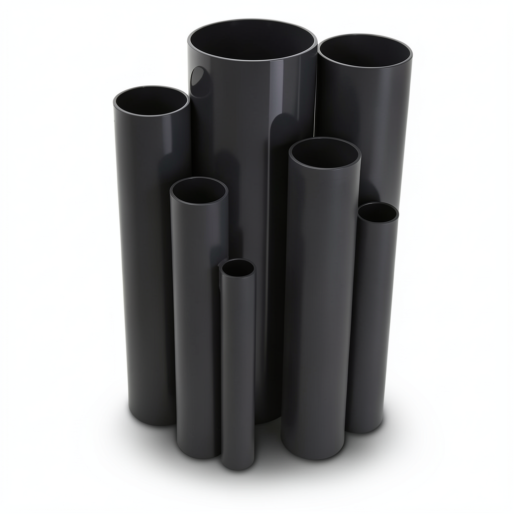 مواسير UPVC مقاس 2 إنش سمك 2.4 مم لون أسود