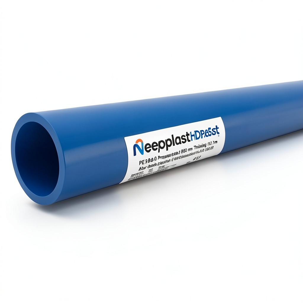 مواسير HDPE نيبروبلاست PE 80 ضغط 8 بار قطر خارجي 180 مم سمك 10.7 مم لون ازرق | نيبروبلاست