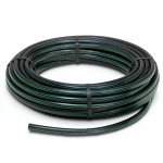 HDPE Plastic Coil Pipe  PN 4 Bar [PE 80] OD 50 mm  SDR 33  Color Black with Green Stripes | Almona Factory