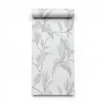 Floral wall decoration, pale gray color, length 10 m, width 0.53 m, model 440423 