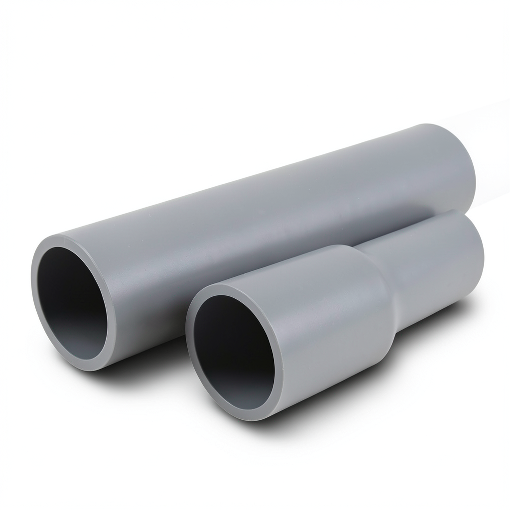 UPVC Pipes Sewage Drainage System 10 Bar Pressure 180 mm OD 6.9 mm Thickness Gray