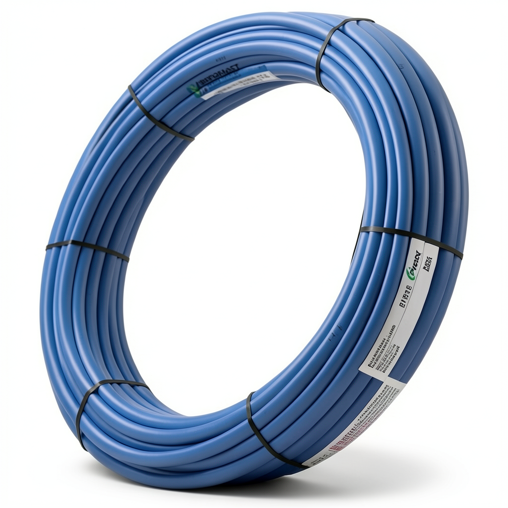 أنابيب HDPE نيبروبلاست PE 80 ضغط 8 بار قطر خارجي 90 مم سمك 5.4 مم لون ازرق | نيبروبلاست