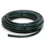 HDPE Plastic Coil Pipe  Nominal Pressure 4 Bar [PE 80] OD 160 mm  SDR 33  Color Black with Green Stripes | Almona Factory