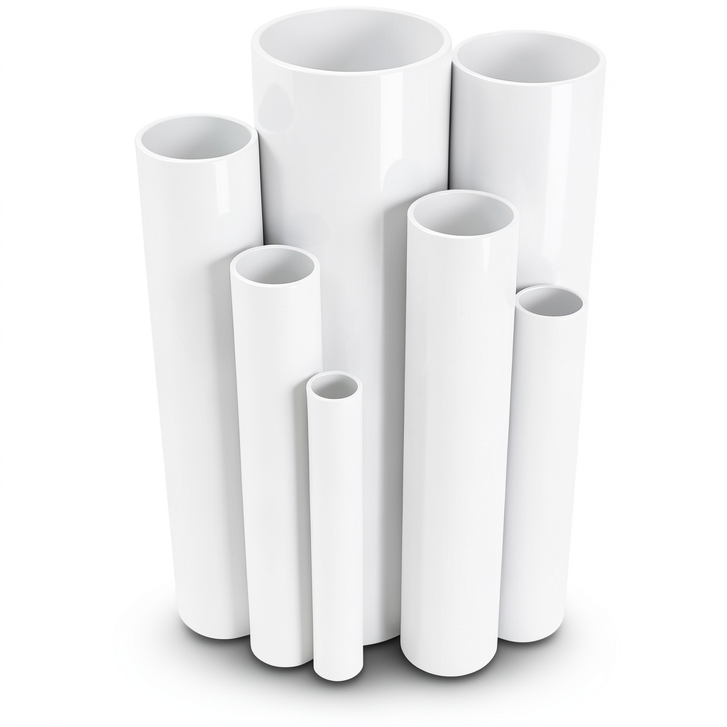 مواسير UPVC مقاس 6 إنش سمك 7.11 مم لون أبيض