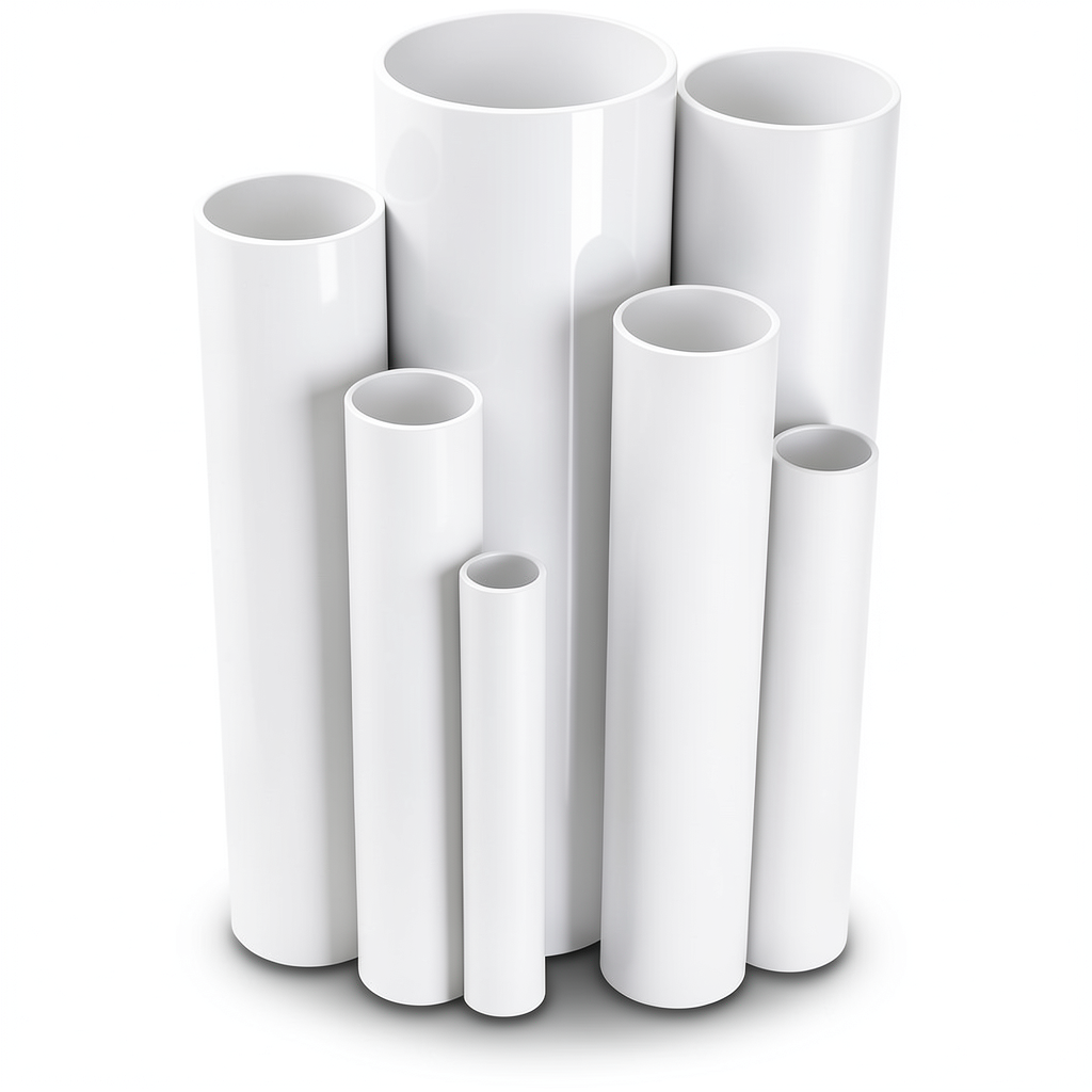 مواسير UPVC مقاس 8 إنش سمك 8.18 مم لون أبيض