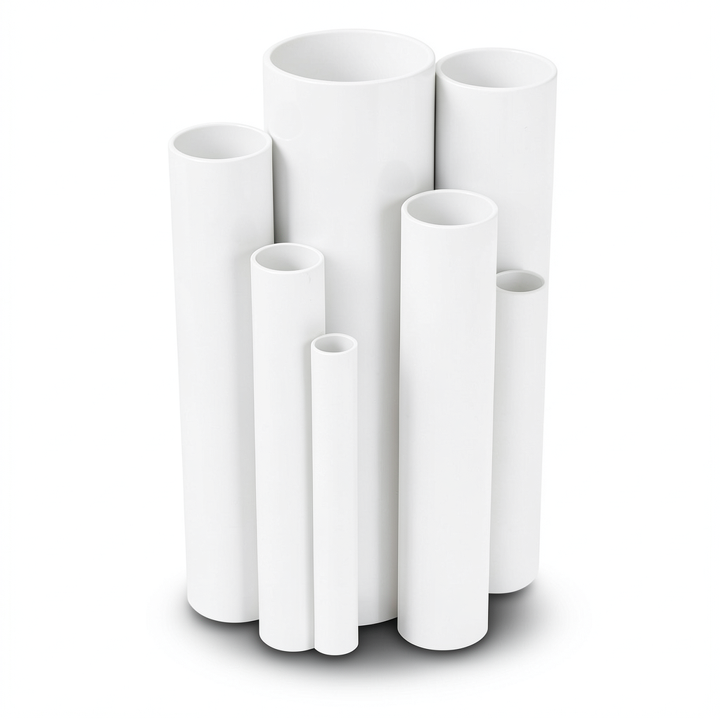 مواسير UPVC ضغط 20 بار قطر خارجي 42.1 مم سمك 3.6 مم لون أبيض