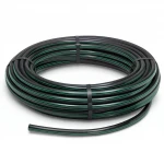 HDPE Plastic Coil Pipe  PN 6 Bar [PE 80] OD 75 mm  SDR 22  Color Black with Green Stripes | Almona Factory