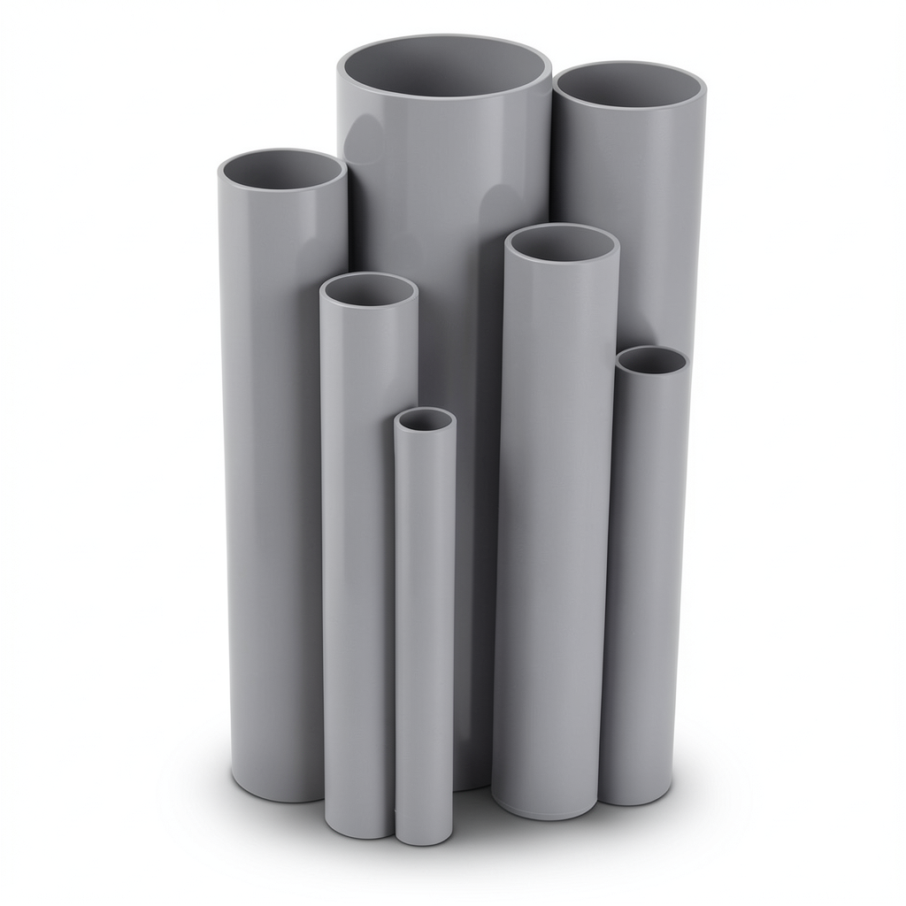 مواسير UPVC مقاس 40 مم سمك 1.9 مم لون رمادي