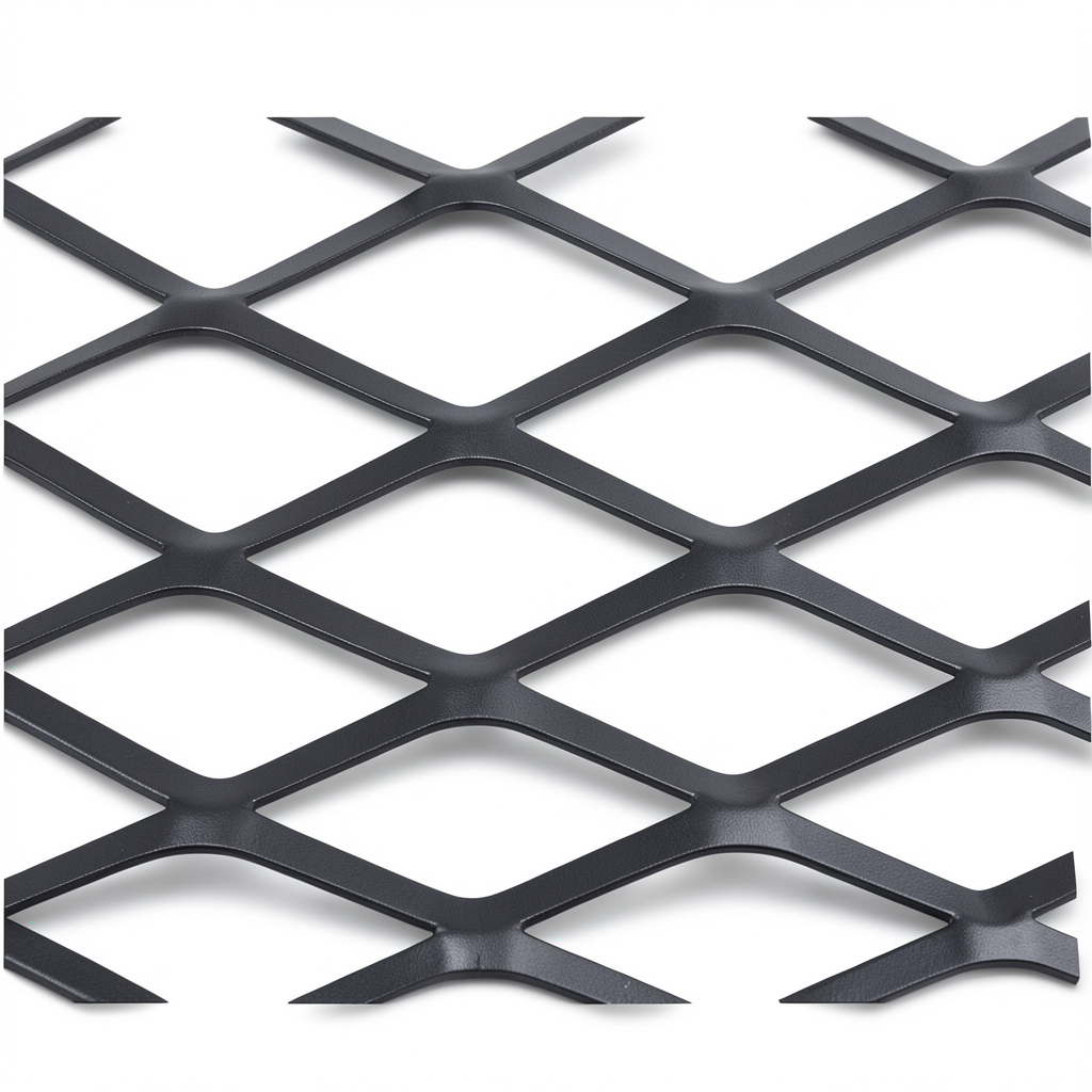 Hot Rolled Steel Expanded Metal Mesh 2 mm Thick 2.44x4 m Black