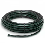 HDPE Plastic Coil Pipe  PN 4 Bar [PE 80] Outside Diameter 125 mm  SDR 33  Color Black with Green Stripes | Almona Factory