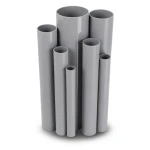 مواسير UPVC مقاس ¼ 1 إنش سمك 1.8 مم لون رمادي