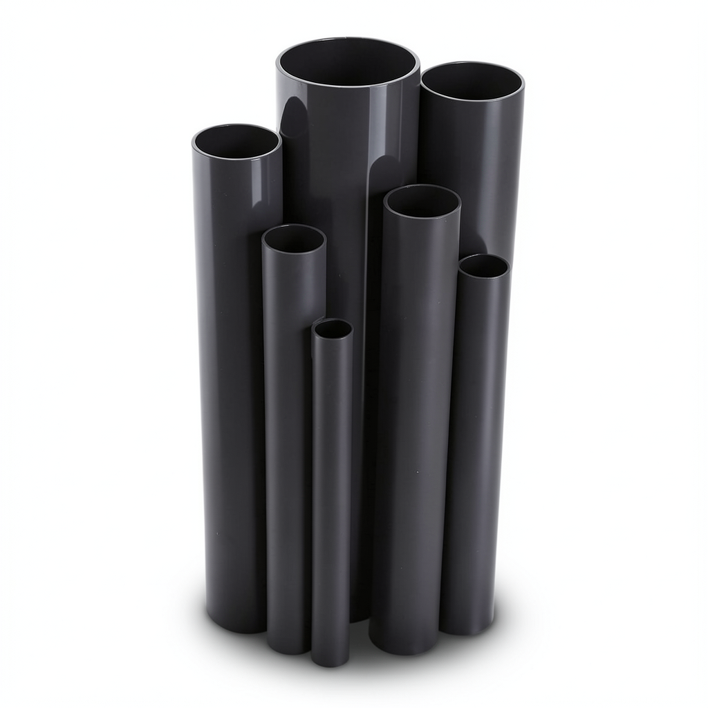 مواسير UPVC مقاس ½ 1 إنش سمك 2.3 مم لون أسود