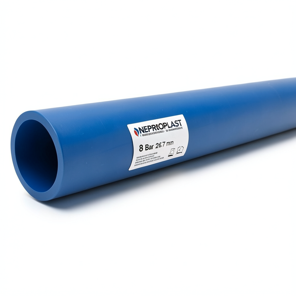 HDPE Pipes PE 80 Pressure 8 Bar Outside Diameter 450 mm Thickness 26.7 mm Blue | NEPROPLAST