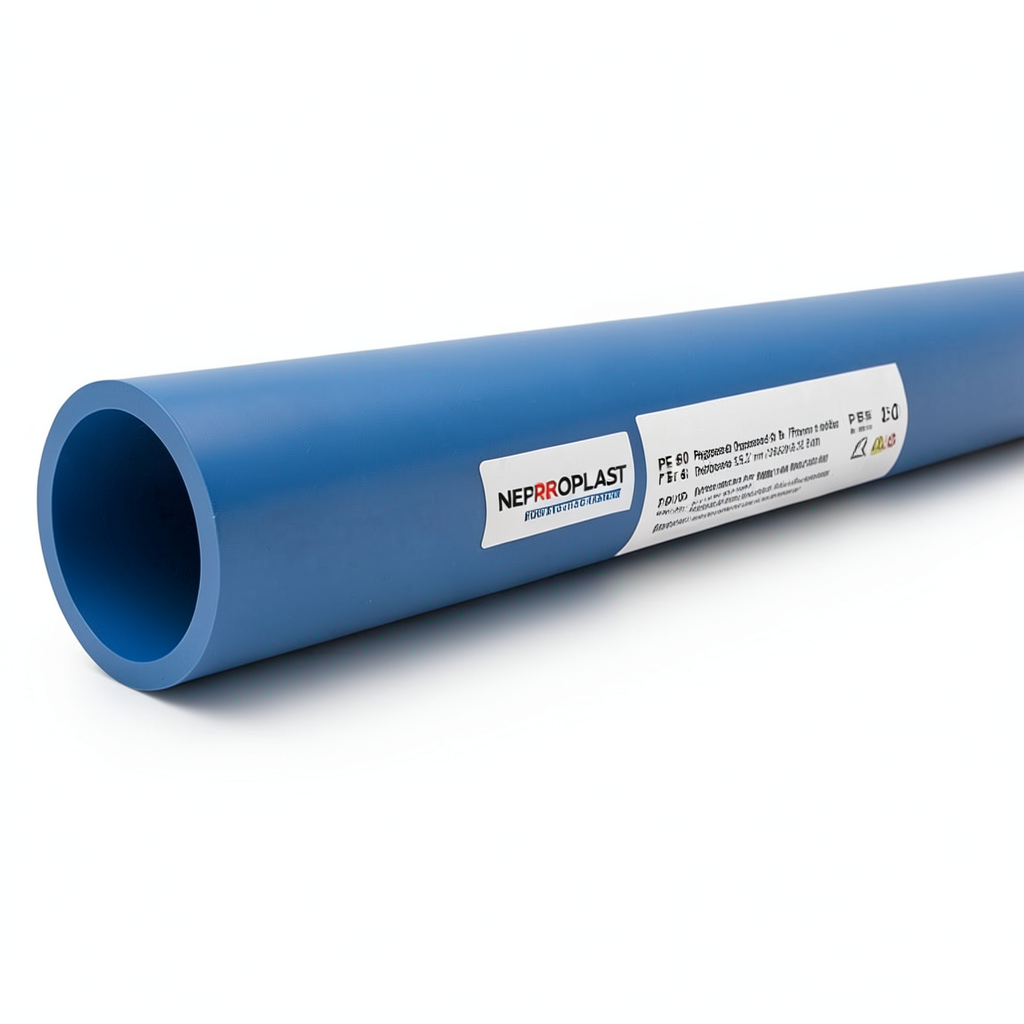 مواسير HDPE PE 80 ضغط 8 بار قطر خارجي 560 مم سمك 33.2 مم لون أزرق | نيبروبلاست