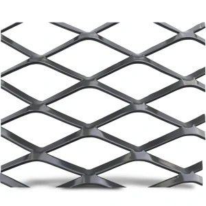 Hot Rolled Steel Expanded Metal Mesh Thickness 2.3 mm Width 2.44 M Length 3 M, Black