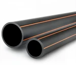 Al-Rajhi HDPE Pipes   Outside Diameter   20 mm Thickness 1.8 mm Color Black With Orange stripes   