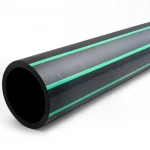 مواسير HDPE الراجحي    قطر خارجي   50 مم سمك 3 مم لون أسود مع خطوط خضراء   